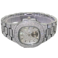 VVS Luxe Titanium Silver Iced out Watch
