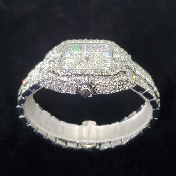 Dazzling Square Crystal Timepiece Watch