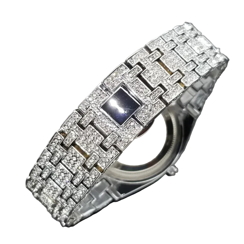 VVS Luxe Arabic Numerals Iced Diamond Luxury Watch