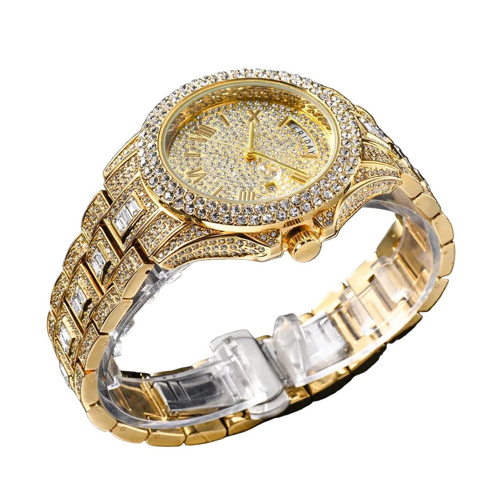 VVS Luxe Diamond and Gold Fashion Watch