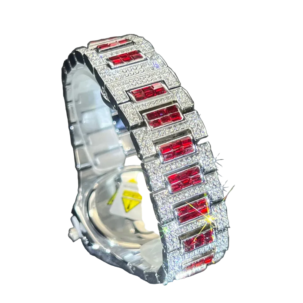 VVS luxe Red Ruby Luxury mosssinte watch