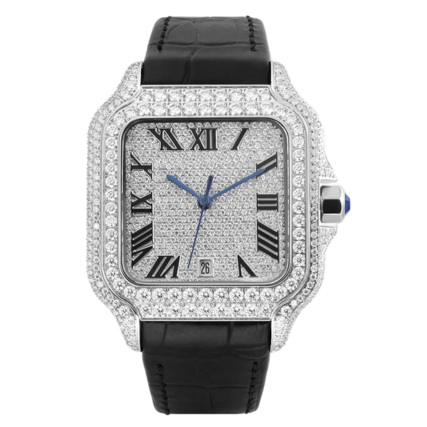 Iced Moissanite Square Luxury Watch