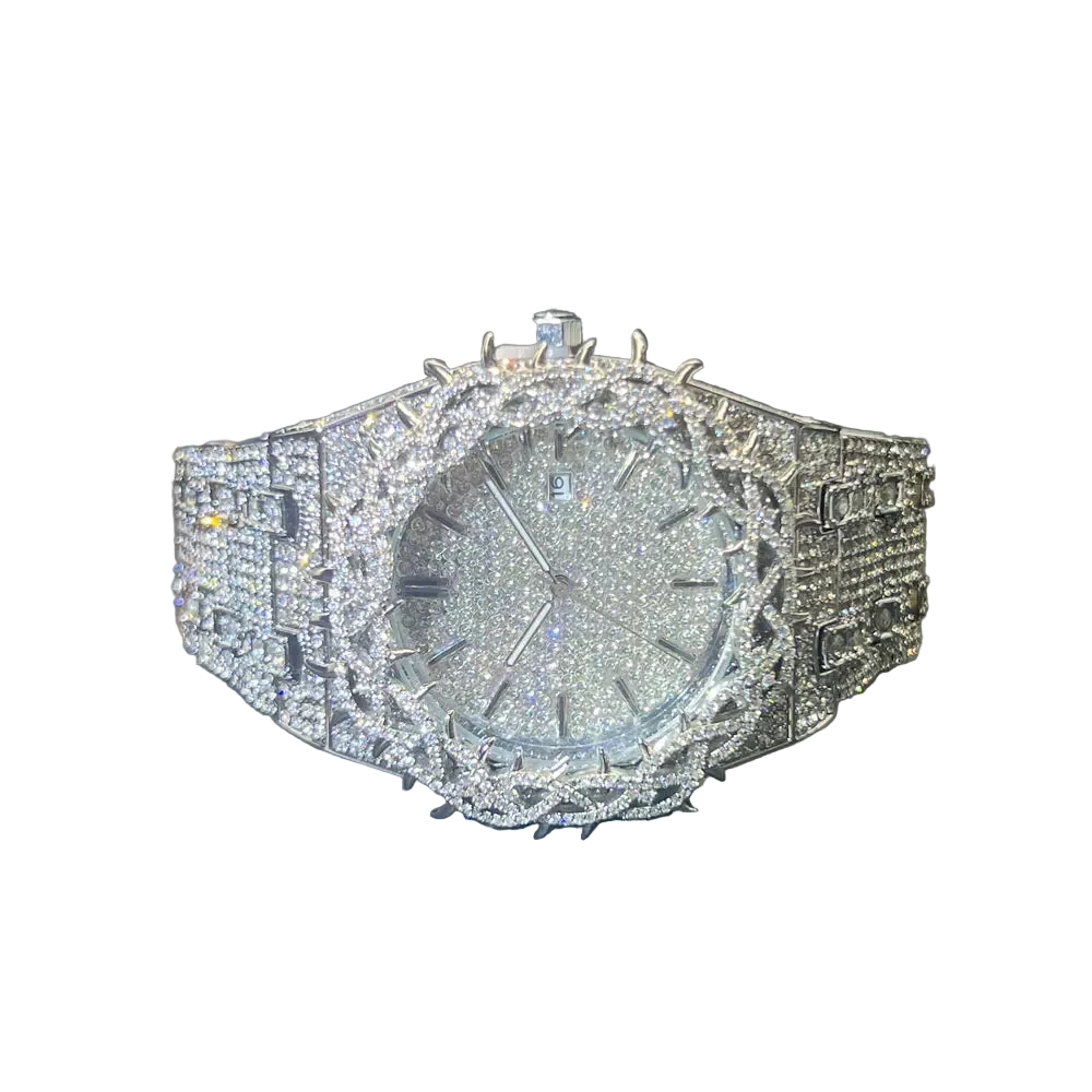 VVS Luxe Elegant Crown Iced out  Watch