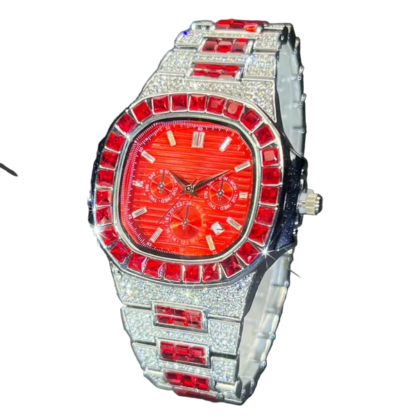 Redstone Luxury Iced Square Watch