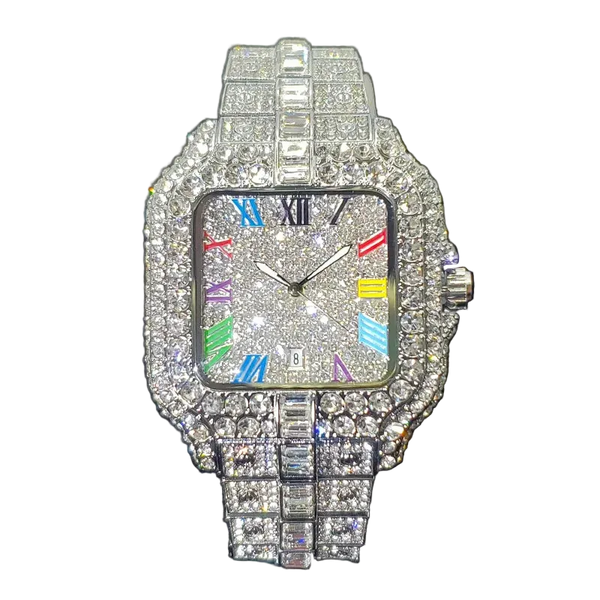 Dazzling Square Crystal Timepiece Watch