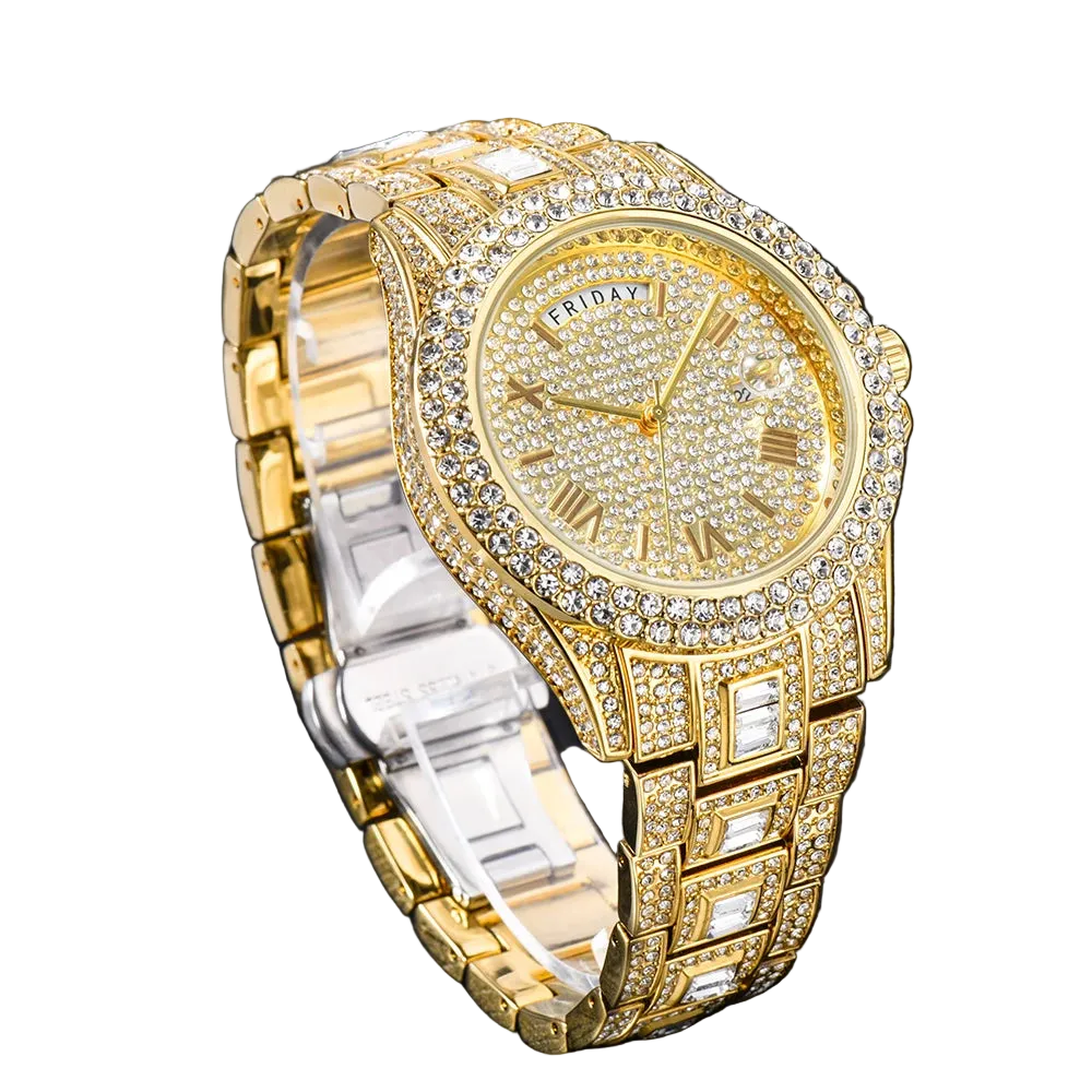 VVS Luxe Diamond and Gold Fashion Watch