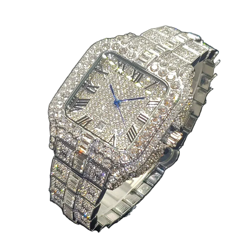 VVS Luxe Royal Silver Diamond Watch