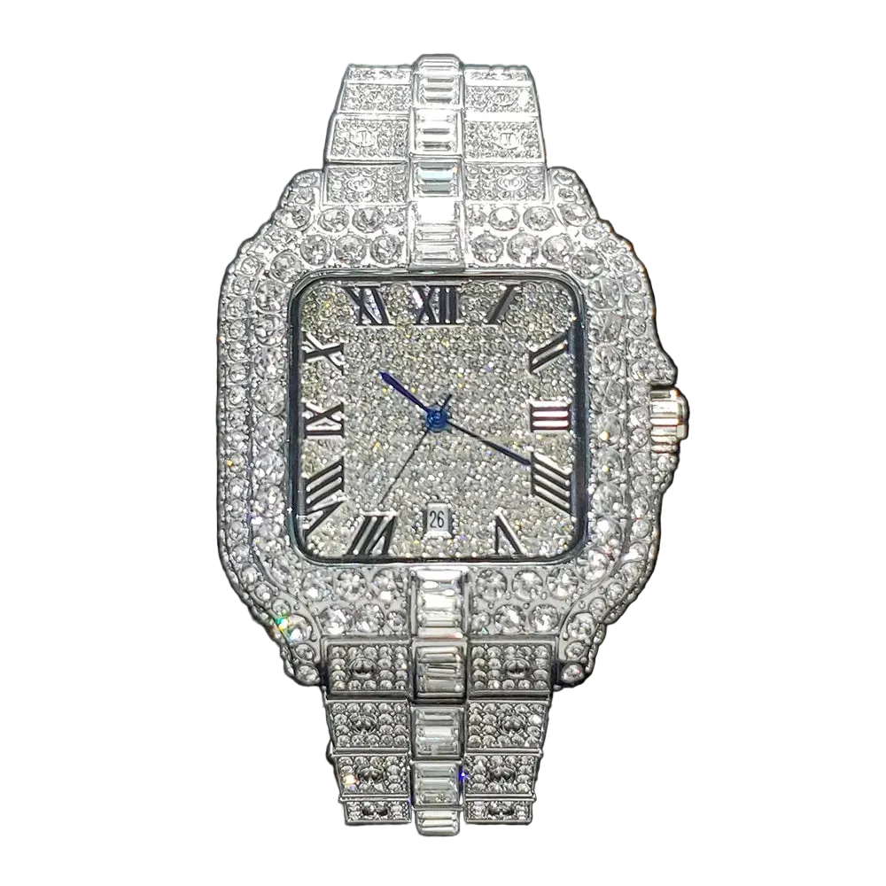 VVS Luxe Royal Silver Diamond Watch