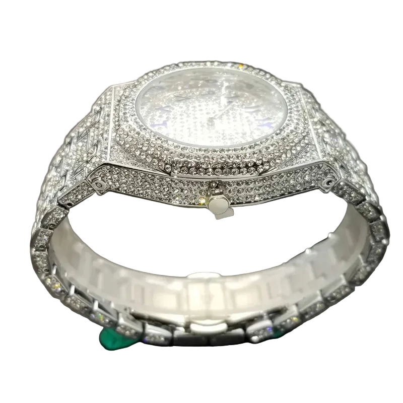 VVS Luxe Arabic Numerals Iced Diamond Luxury Watch
