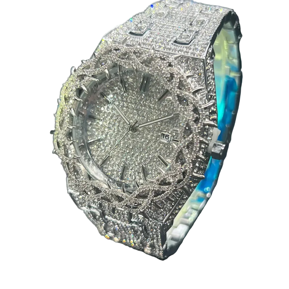 VVS Luxe Elegant Crown Iced out  Watch