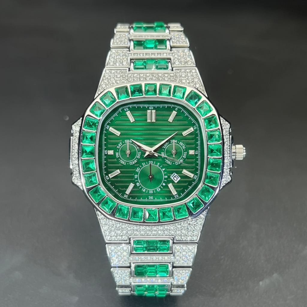 VVS luxe Red Ruby Luxury mosssinte watch