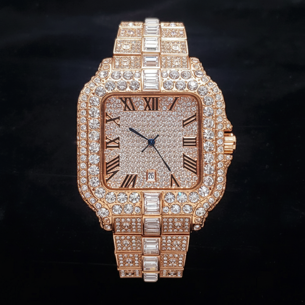 VVS Luxe Royal Silver Diamond Watch